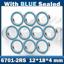 6701RS Bearing ( 10 PCS ) 12*18*4 mm ABEC-7 Hobby Electric RC Car Truck 6701 RS 2RS Ball Bearings 6701-2RS Blue Sealed 2024 - buy cheap