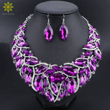 Bridal Jewelry Sets Wedding Engagement Necklace Earrings Sets for Brides Party Costume Decoration Jewellery Women 2024 - buy cheap
