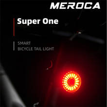 MEROCA MTB Bikle Super One Taillights Intelligent Sensor Light USB Charge Road Bicycle LED 2024 - buy cheap