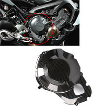 Protector de engranaje de motor de fibra de carbono 3K para motocicleta, cubierta protectora para Yamaha MT 09 MT09 2014 2015 2016 2024 - compra barato