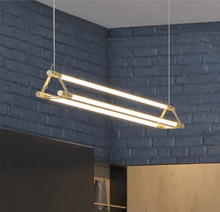 Luminária pendente minimalista com estilo nórdico, lâmpada criativa de luxo em latão, para sala de jantar, restaurante e bar 2024 - compre barato