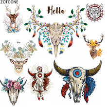 ZOTOONE Flowers Sheep Head Patches for Clothing Applications Vintage Iron on Transfer Patch Applique Sticker on Clothes Badges E 2024 - buy cheap