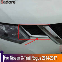 For Nissan X-Trail X Trail XTrail Rogue 2014-2016 2017 Chrome Front Grille Cover Trim Racing Grill Strip Accessories Car Styling 2024 - buy cheap