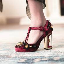 Womens Peep Toe Flowers Beads Crystal Irregular High Hollow Bird Cage Heel Lace Sandals Silk Shoes Pumps DIY Baroque Plus Size 2024 - buy cheap