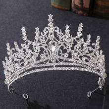 Siver Color Wedding Crown For Bridal Headpiece Baroque Crystal Tiaras And Crowns Bride Wedding Hair Accessories Gift 2024 - buy cheap