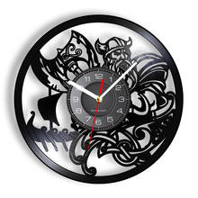 Scandinavian Viking Pray Odin Asgard Valhalla Medieval Viking Wall Clock Thor Ragnarok Nordic Runes Nordland Axe Wall Clock 2024 - buy cheap