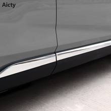 Cubierta de carrocería de puerta lateral de coche, accesorios de moldura embellecedores de fibra de carbono ABS cromado para Toyota Rav4 Rav 4 2019 2020 2024 - compra barato