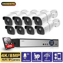 H.265 8CH 4K POE Security Surveillance Camera System Kit 8MP 5MP Audio Record Motion Detection IP Camera CCTV Video NVR Set 2024 - buy cheap