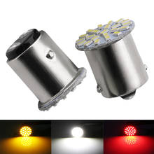 2x P21W 1156 Ba15s 1157 Bay15d Car LED Turn Signal Light Bulb Auto Tail Brake Parking Reverse Super Bright Motorcycle Lamp 22SMD 2024 - купить недорого