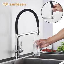 Senlesen Pure Water Kitchen Faucet Pull Out Chrome Brass Tap Mixer Faucet Multifunctional Matte Black White Purify Water 2024 - buy cheap
