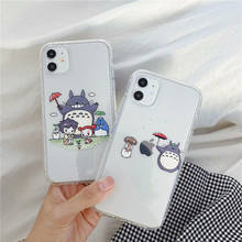 JAMULAR-funda blanda con dibujos animados para iPhone, carcasa transparente de TPU con dibujos animados de Totoro, para iPhone 7 XS MAX 11 Pro SE 2020 XR X 8 6s Plus, Anime japonés 2024 - compra barato