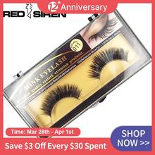 RED SIREN Lashes Wholesale 100% Mink Hair False Eyelashes Handmade Soft Natural Eyelashes Maquillaje Fake Lashes XME-11 2024 - buy cheap