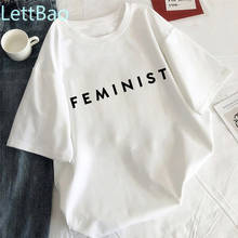 Camiseta feminina branca feminina, estética, manga curta, letras, poliéster, verão 2020 2024 - compre barato