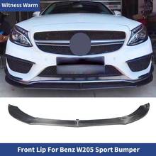 W205 Diffuser Carbon Fiber Front Bumper Lip Diffuser Splitter for Mercedes Benz W205 S205 Sport Bumper 14-18 2024 - buy cheap