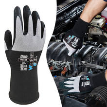 Work and Gardening Gloves Black Nylon PU Coated Workwear Gloves for Builder Gardener Mechanic Construction Warehouse 2024 - buy cheap