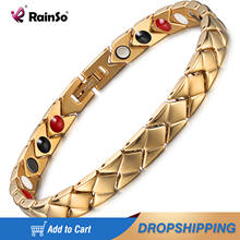 RainSo Stainless Steel Fashion Gold Magnetic Women Bracelets   Bio Energy Therapy Jewelry Friendship Wedding Accessories Gift 2024 - buy cheap