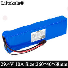 Liitokala-batería de iones de litio para bicicleta eléctrica, 24V, 10ah, 18650, 29,4 V, 10000mAh, paquete de batería + protección BMS 2024 - compra barato