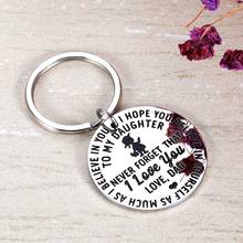 Cerative Key Chains Gifts for Her Dad To Daughter 2022 2021 Graduation Gifts Keychain I Hope You Believe In Yourself Key Ring 2024 - buy cheap