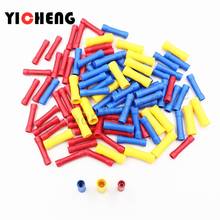 100Pcs/50pcs BV1.25 BV2 BV5.5  Insulated Butt Connector Electrical Automotive Cable Wire Crimp Terminal 2024 - buy cheap