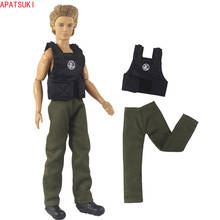 1 conjunto soldado do exército cosplay 1/6 roupas de boneca menino casaco verde calças compridas para ken bonecas roupas para o príncipe ken bonecas 2024 - compre barato