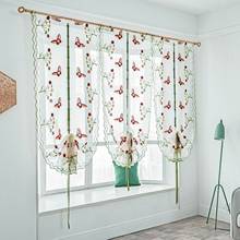 Topfinel Butterfly Flower Roman Sheer Curtains for Living Room Kitchen the Bedroom Embroidered Window Treatment Curtains Tulle 2024 - buy cheap