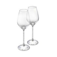 Copas de cristal para boda, Copas de cristal cristalinas de lujo para fiesta, tostado, diseño de estrás H1004, 2 uds. 2024 - compra barato