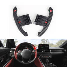 Real Carbon Fiber Steering Wheel Shift Paddle Shifter Cover Trim For Toyota Supra A90 MK5 2019 2020 2021 Car Replace Accessories 2024 - buy cheap