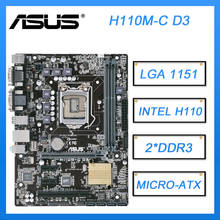 LGA 1151 Motherboard H110 DDR3 ASUS H110M-C D3 Motherboard 1151 DDR3 32GB Intel H110 Micro-ATX For Core i3-7320 i5-7400T cpus 2024 - buy cheap
