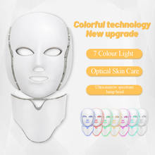 LED Facial Mask Beauty Skin Rejuvenation Photon Light 7 Colors Mask with Neck Therapy Wrinkle Anti Acne Tighten Skincare 2024 - buy cheap