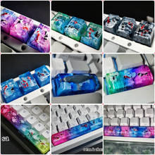 Scenery Koi Backspace Resin Keycaps for 1u 1.25u2.75u6.25u Cherry Mx Switch Mechanical Keyboard Computer Replacement Keycaps 2024 - buy cheap