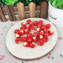 Kawaii DIY Смола 3D милое яблоко с сердцем Flatback кабошоны для скрапбукинга аксессуары украшение рукоделие Изготовление: 15 мм 2024 - купить недорого