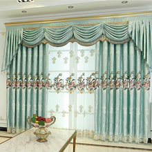 European Style Curtains for Living Dining Room Bedroom Modern Embroidered Curtains Tulle Curtains Finished Product Customization 2024 - buy cheap