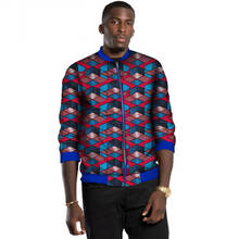 Jaqueta bomber africana masculina, casaco retrô com estampa étnica, roupa de exterior, casaco bazin rico, tops africanos, jaqueta bomber masculina wyn547 2024 - compre barato