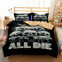 Bedclothes Duvet Sets We Will All Die Bedding Set Skull Queen Size Comforter Sets Bed Linen Duvet Cover Set Halloween Decoration 2024 - buy cheap