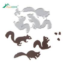 62x43mm Funny Squirrel Animal Making Scrapbook Greeting Card Lace Hollow Metal Cutting Dies Stencil Frame Embossing Template DIY 2024 - buy cheap