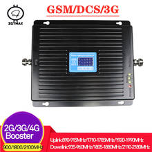 ZQTMAX 75dB 2g 3g 4g Mobile Signal Booster WCDMA DCS GSM repeater 900 1800 2100 UMTS LTE Cellular signal amplifier internet 2024 - buy cheap