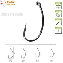 Carp Fishing Hooks Coating Black Barbed And Barbless Curve Shank Gripper Made In Japan Brand Quality Chod Hair Rigs 2024 - buy cheap