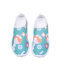 Spring Nurse Flat Shoes Women Cute Cartoon Nurses Printed Women's Sneakers Shoes Breath Mesh Flats Zapatos de Mujer 2024 - buy cheap
