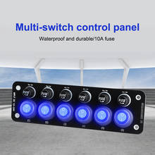 3/5/6/8 Gang Marine Boat Rocker Switch Panel 12-24V Cars On-OFF Toggle Switch Panel Waterproof with 10A Fuse 2024 - buy cheap