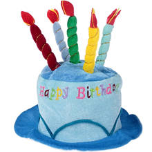 Gorro suave con forma de vela para pastel de cumpleaños de adultos, decoración de fotografía, accesorios para disfraces, artículos y suministros 2024 - compra barato