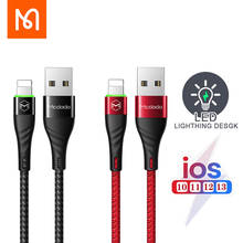 MCDODO USB to Lightning LED Fast Charging Cable Data Cable For iPhone 12ProMax 11ProMax Xs Xr Max 8 7Plus 6S Fast Charger 2024 - buy cheap