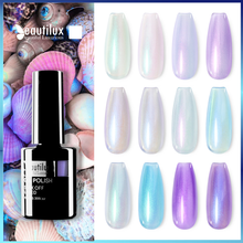 Embellux esmalte de unha em gel 1 peça, concha de pérola, cor sereia, uv, led, nail art, esmalte em gel, 10ml 2024 - compre barato