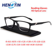 Henotin luz azul bloqueando óculos de leitura feminino dos homens anti uv filtro leitores computador óculos diopter + 1.0 + 2.0 3.0 + 4.0 2024 - compre barato