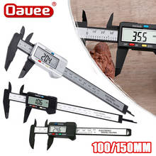 Oauee Electronic Digital Caliper Carbon Fibre Vernier Plastic Gauge Micrometer Ruler Depth Measuring Tools Instrument 150/100mm 2024 - buy cheap