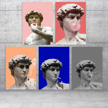 David Statue Drinking Wall Art Home Decor Painting Vaporwave HD Print Modern Posters Canvas Cuadros Modular Frame Picture Gift 2024 - buy cheap