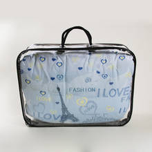 Waterproof Transparent Travel Storage Bag Portable Zipper Pouch Reusable Bag Organizer Tote Bag Foldable Quilt Clothes Totebag 2024 - buy cheap