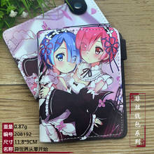 Anime re: life em um mundo diferente do zero, carteira rem ram, bolsa de moedas