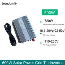 Inversor de conexión a red Solar Micro, convertidor de onda sinusoidal pura, 600W, DC18V, 36V, entrada PV a salida AC230V110V 2024 - compra barato