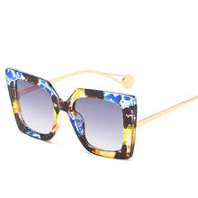 Square Sunglasses Oversized Big Frame Vintage Women Brand Designer Luxury 2022 New Fashion Trendy Popular Sun Glasses UV400 2024 - buy cheap