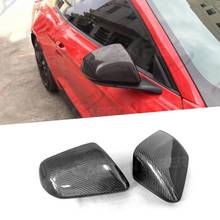 For Ford Mustang US Model 2014-2017 Carbon Fiber RearView Side Mirrors Cover Caps Trims Add on style 2024 - buy cheap